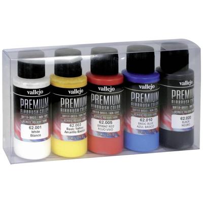 Vallejo 62101 Modelspoor mengkleur Wit, Geel, Rood, Blauw, Zwart 5 stuk(s) Vallejo 62101 Modelspoor mengkleur Wit, Geel, Rood, Blauw, Zwart 5 stuk(s)