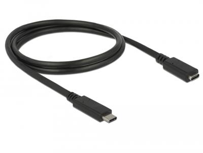 Delock 85533 USB 10 Gbps verlengkabel USB Type-C male naar female 1 m 4K PD 60 W