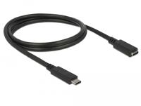 Delock 85533 USB 10 Gbps verlengkabel USB Type-C male naar female 1 m 4K PD 60 W - thumbnail