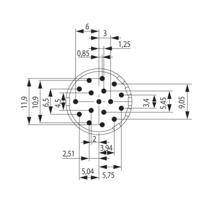 Weidmüller 1224330000 Businzetstuk 17 Solderen 1 stuk(s) - thumbnail