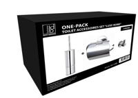 Toiletset Best Design One Pack Rome Chroom - thumbnail