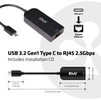 Club 3D USB-C 3.2 Gen1 > RJ-45 2.5Gbps adapter - thumbnail