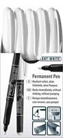 Pica 532/52 Permanent Pen 1-2mm rond wit,10st. - thumbnail