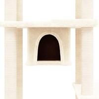 VidaXL Kattenmeubel met sisal krabpalen 176 cm crèmekleurig - thumbnail