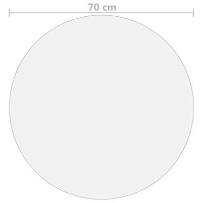 Tafelbeschermer Ø70 cm 2 mm PVC transparant