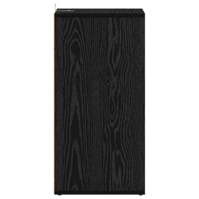 VidaXL Schoenenkast met plank zwart eiken 32 x 35 x 70 cm bewerkt hout VidaXL Schoenenkast met plank zwart eiken 32 x 35 x 70 cm bewerkt hout