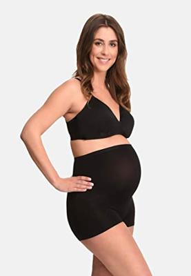 Zwangerschapsshort Positieshort Naadloos Zwart met shapewear effect Zwangerschapsshort Positieshort Naadloos Zwart met shapewear effect
