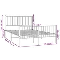 Bedframe met hoofd- en voeteneinde metaal zwart 120x190 cm - thumbnail