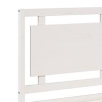 Bedframe extra lang zonder matras massief hout wit 200x210 cm - thumbnail