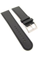 Mondaine horlogeband BM20056 / FE19424.20Q Leder Zwart 24mm + standaard stiksel - thumbnail