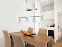 Trio Design hanglampLevisto 4-lichts nikkel - 371010407 - thumbnail