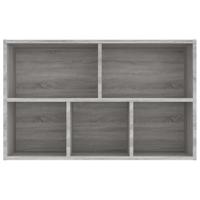 Boekenkast/dressoir 50x25x80 cm bewerkt hout sonoma grijs - thumbnail