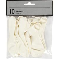 Creativ Company Ballonnen, d 23 cm, wit, 10 stuk/ 1 doos - thumbnail