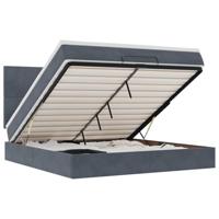 Ottoman bed met matrassen 180x200cm fluweel donkergrijs - thumbnail