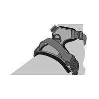 Hondentuig Balou Zwart L 60-85 cm x 25 mm - thumbnail