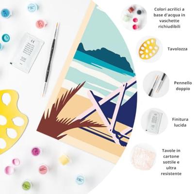 CreArt 24x30 cm Ontspan op het strand, Volwassene, Schilderen op nummer, 23897, Ravensburger