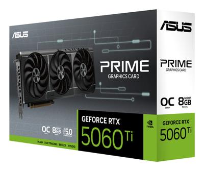 Grafische kaart - ASUS - Prime -RTX5060TI-O8G NVIDIA GeForce RTX 5060 Ti 8 GB GDDR7