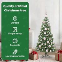 VidaXL Kerstboom met 150 led met standaard groen 120 cm pvc - thumbnail