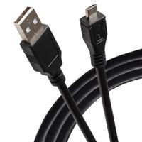 Valueline vlcp60500b05 usb 2.0 usb a male - usb micro b male kabel 0,50 m zwart - thumbnail