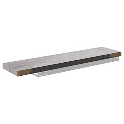 Wandschap zwevend 90x23,5x3,8 cm MDF betongrijs - thumbnail
