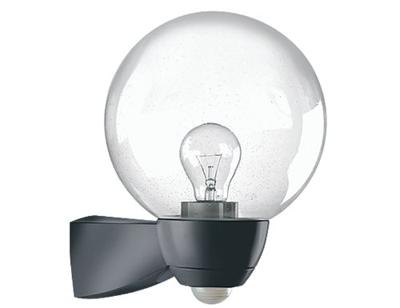 ESYLUX AL P Monza 130 sw EL10026119 Wandlamp met bewegingsmelder E27 Gloeilamp Zwart