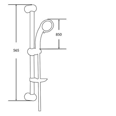 Glijstang Boss & Wessing New Mono 56.5 cm Chroom Boss & Wessing
