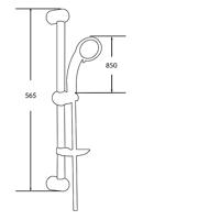 Glijstang Boss & Wessing New Mono 56.5 cm Chroom Boss & Wessing - thumbnail