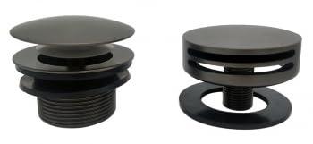 Knop/plug Badoverloop Wiesbaden Inclusief Badvulfunctie Rond Gunmetal Knop/plug Badoverloop Wiesbaden Inclusief Badvulfunctie Rond Gunmetal