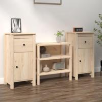 Dressoirs 2 st 40x35x80 cm massief grenenhout - thumbnail