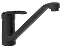 GRANDE ééngreepsmengkraan keuken, zwart-mat kraan met verlengde uitloop en draaibereik 360° keramische schijven geluidsarme, verwisselbare 40 mm-cartouche flexibele metalen aansluitslangen vo - thumbnail