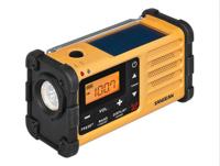 Sangean MMR-88 Outdoorradio VHF (FM), Middengolf Noodradio Acculaadfunctie, Zaklamp, Oplaadbaar, Handslinger, Zonnepaneel Zwart, Geel - thumbnail