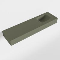 MONDIAZ LEX Army vrijhangende solid surface wastafel 110cm. Positie wasbak rechts - thumbnail