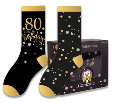 Sokken 80 jaar goud zwart 2 paar Sokken 80 jaar goud zwart 2 paar
