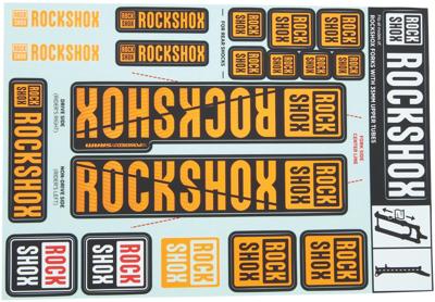 ROCKSHOX decor set decal set orange