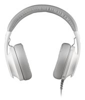 NGS VOX 805 - Stereo-hoofdtelefoon, verstelbare microfoon, USB-C en USB-A-adapter, ruisonderdrukking, volumeregelaar, gevoerde hoofdband, 2 m kabel, plug & play voor pc, tablet en smartphone, wit - thumbnail