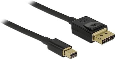 Delock 84927 Mini DisplayPort naar DisplayPort-kabel 8K 60 Hz 1 m DP 8K gecertificeerd