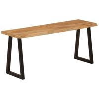 Bankje met natuurlijke rand 105 cm massief acaciahout - thumbnail