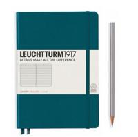Leuchtturm Pacific Green, Softcover, Paperback (B6+), 123 p., ruled - thumbnail