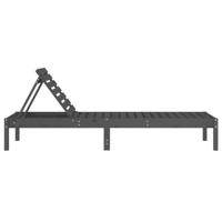 Ligstoel 199,5x60x74 cm massief grenenhout grijs - thumbnail