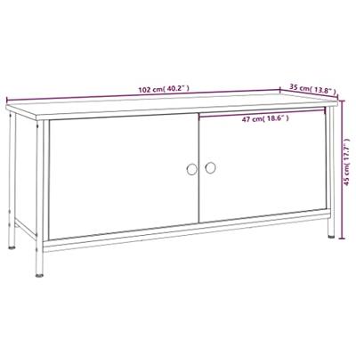 Tv-meubel 102x35x45 cm bewerkt hout sonoma eikenkleurig