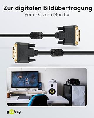 Goobay dvi-d kabel (zwart, 10 meter)