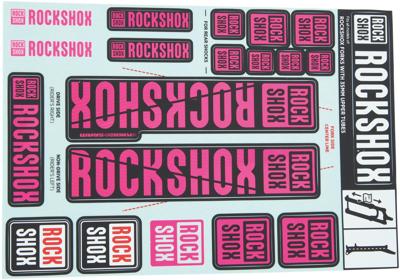 ROCKSHOX decor set decal set magneta