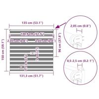 Zebra Blind 135x150 cm stofbreedte 130,9 cm polyester zandbruin - thumbnail