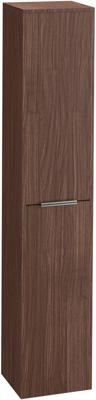 Saqu Lima hoge kast met rvs greep 35x32x180cm noten urban