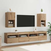 Wandgemonteerde TV-kasten 2 pcs Artisan Eiken 30,5 x 30 x 60 cm - thumbnail