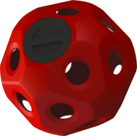 Voederspeel bal rood - thumbnail