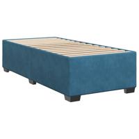 Boxspring met matras fluweel blauw 100x200 cm - thumbnail