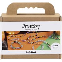Creativ Company Mini hobbyset sieraden, halskettingen en armbanden, halloween kleuren, 1 doos - thumbnail