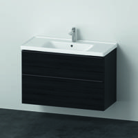 Badkamermeubelset Duravit D-Neo Wastafel Keramiek 100.5x48x62.5 cm Mat Eiken Zwart Duravit - thumbnail