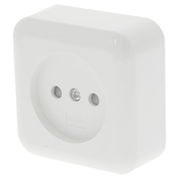 Q-Link Contactdoos | Opbouw | 1-voudig | Met Aanraakbeveiliging | Polarwit - 00.947.01 - thumbnail